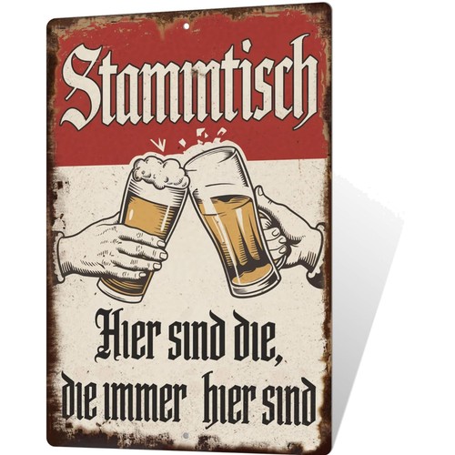Stammtisch schild blech - stammtisch,