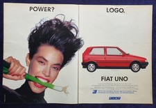 Fiat Uno Turbo, originale Werbung aus 1991    Großformat !!