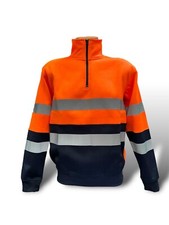 warnschutz zip-sweatshirt half Zipper Warnschutzkleidung Neon Arbeitskleidung