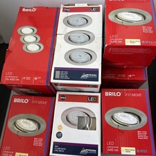 11x Briloner Einbaustrahler Nickel GU10 11x 5W 3000K 400lm Schwenkbar Spot Ø86mm