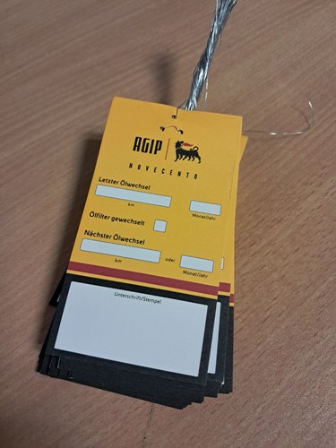 50x ölwechsel zettel - Ölwechsel, agip