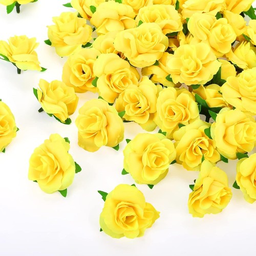 50x gelbe rosen blumenköpfe - rosen,