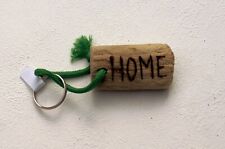 Schlüsselanhänger Treibholz "HOME" maritim Seglerband grün Sylt Strand ⛵⚓?