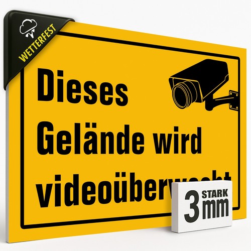 Schild videoüberwachung - schild,