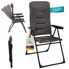 Skandika Hochlehner Kvist Campingstuhl faltbar Aluminium Klappstuhl Neu