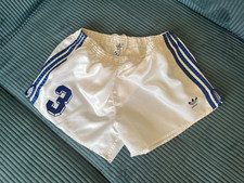 Adidas Originals Vintage 80s Shiny Nylon Glanz Shorts West Germany D8 weiss Nr.3