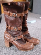 Hohe Art Company Stiefel mit 7cm Absatz, 42, Leder, braun