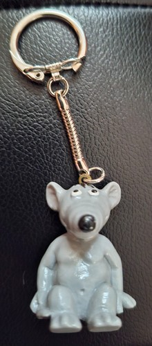 Schlüsselanhänger maus grau - schlüsselanhänger,