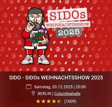 Sido | Weihnachtsshow | 20.12.205 Columbiahalle Berlin | Konzert Tickets