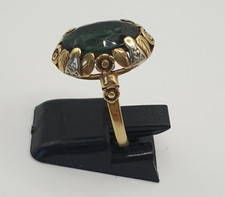 antiker Ring Gold 585 grüner