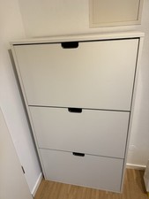 IKEA STÄLL Schuhschrank 3 Fächer in weiß 79x29x148 cm