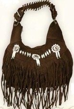 Wildleder-Handtasche mit