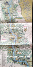 Nostalgie Faltkarte DER RHEIN VON MAINZ BIS KÖLN Poster Vintage Kunstdruck Deko