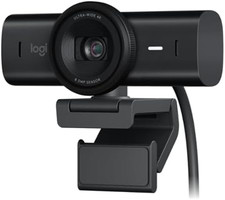 Logitech MX Brio 4K Ultra HD Webcam mit Dual-Mikrofonen, Autofokus, schwarz