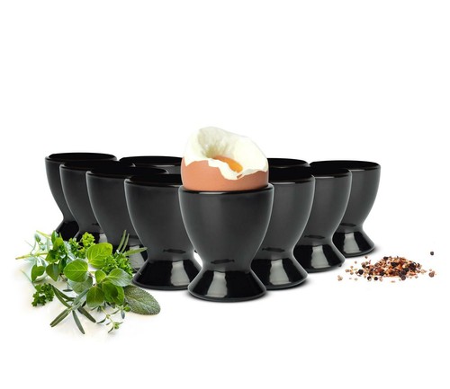 Schwarze eierbecher aus - 6,