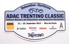 Werbe-Aufkleber ADAC Trentino Classic 2014 Dolomiten Gardasee Oldtimer Wandern