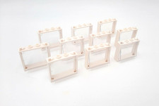 Lego Kippfenster Weiß Rahmen 60594 10 STK transparente  1x4x3 & NEU Scheibe Kipp