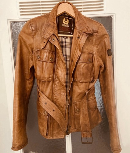 Belstaff gold label lederjacke - label,