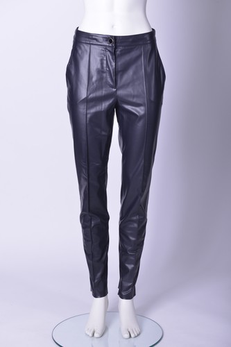 Marc cain kunstleder hose blau - marc,