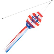 CIM Windsack Maritim Rot UV-beständig wetterfest Stockwindsack Kinder-Spielzeug