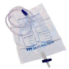 10 Stück Sterile Urinbeutel 2000 ml, 90cm mit Ablass, Bettbeutel,  PZN 06643087