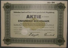 Hallenbau Land und Stadt Aktiengesellschaft, Magdeburg 1932 100 RM