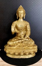  Buddha Messing Skulptur 30 cm
