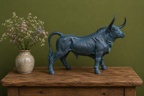Bronzeoptik stier ornament - stier,