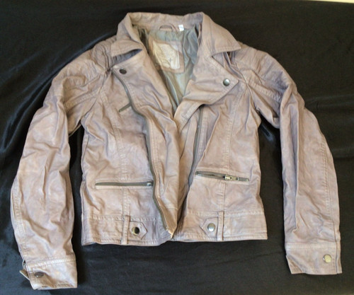 Lederimitatjacke grau braun - lederimitatjacke, grau-braun