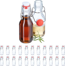 Relaxdays Bügelflaschen Zum Befüllen, Im 24Er Set, 100 Ml, Für Öl, Essig, Schnap