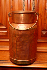 Dekorative Milchkanne aus Kupfer + Messing ca. 38 cm, Ø ca. 19 cm Vintage