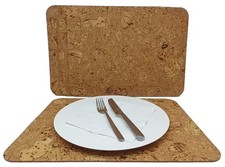 Bio Kork Tischset rechteckig dekorativem Kork 400 mm x 300 m x 3 mm - 4 Stück