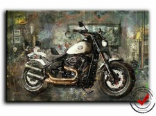 FAT BOB BILD LEINWAND MOTORRAD
