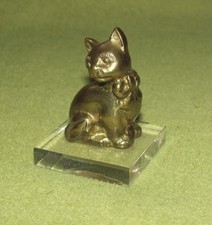 Brass Figurine - Cat - on