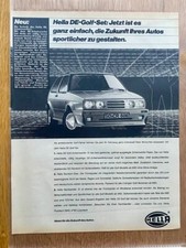 VW Golf II Hella DE Grill Scheinwerfer Original 1985 Vintage Advert Werbung