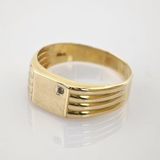 Klassischer Gold Herrenring