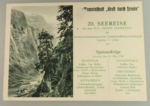 Postkarte speisekarte hamburg - postkarte,