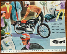 TRIUMPH Werke Nürnberg - Fahrräder Mopeds Motorräder Motorroller - Werbung 1955