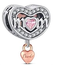 Charm herz anhänger mom - charm, "