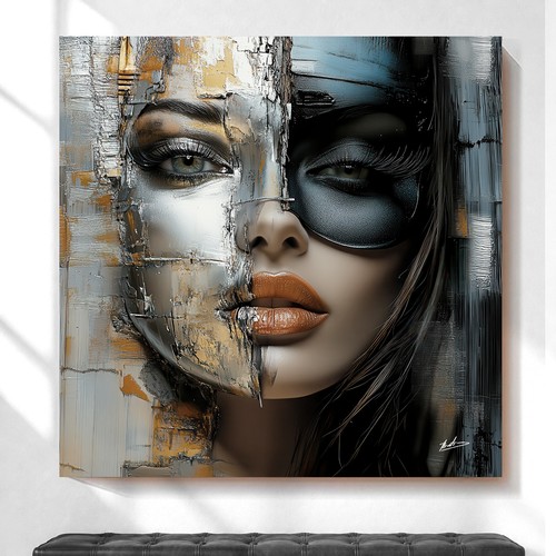 Leinwandbild frau modern - frau,
