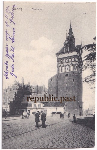 Postkarte danzig stockturm - postkarte,