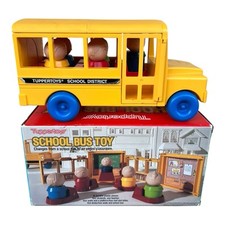 Tuppertoys School Bus Toy vom Schulbus zum Klassenzimmer umbaubar 1987 OVP