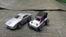 2 x Darda Deutsche Bank Werbemodelle BMW 850i + Dune Buggy racing car Dardabahn