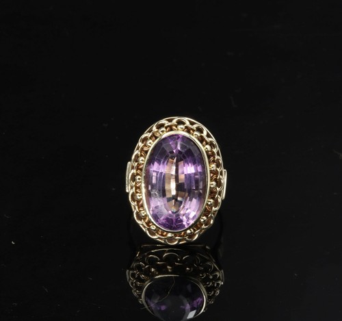 585 14kt gelbgoldring ovaler - 585/14kt, gelbgoldring,ovaler