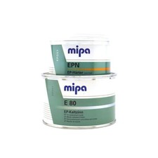 Mipa E80 EP-Kaltzinn Epoxy Füllspachtel Set inkl Härter EPN 1,5Kg
