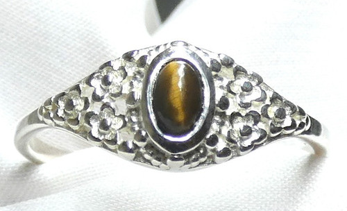 Tigerauge ring 925 silber - tigerauge,