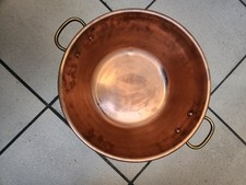 Großer MARMELADE KESSEL Kupfer Topf Patisserie Konfitüre Schüssel D:36cm H:13cm