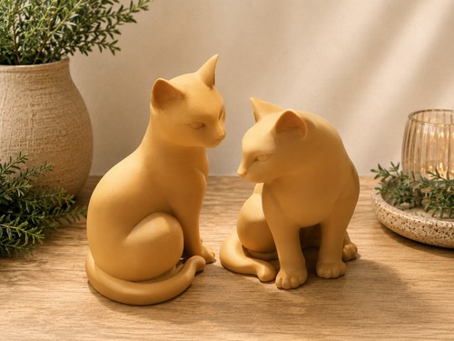 Katzen deko gold realistisch - katzen,