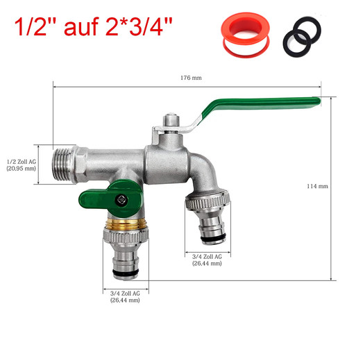 Doppel wasserhahn garten 2 - wasserhahn,