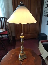 Jugendstil-Stehlampe,  Messing Glas  65 Cm Hoch 30cm Durchmesser